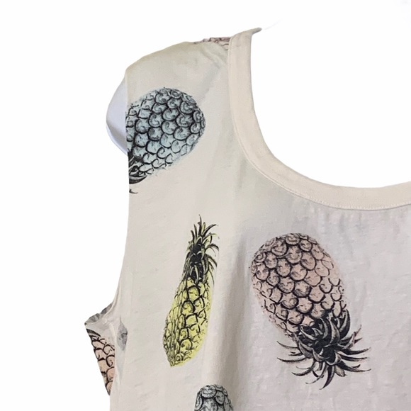 CHASER Tee Pastel Pineapple White Muscle Shirt - Picture 4 of 11